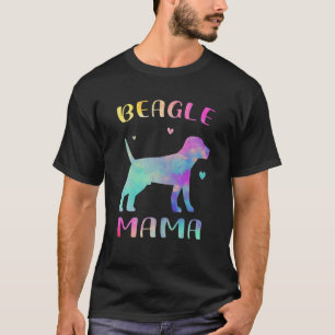Beagle Mama Colourful Beagle Lover Dog Mum T-Shirt