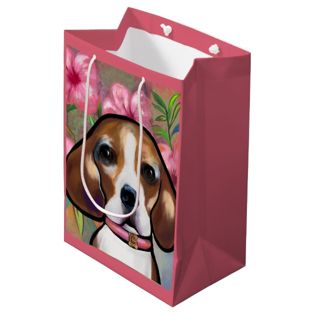 Beagle            medium gift bag (Front Angled)