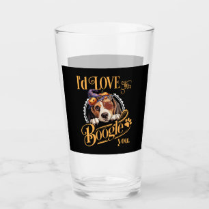 Beagle Mom Halloween Dog Lover Glass