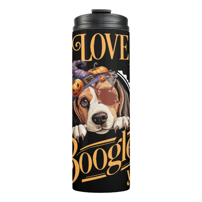 Beagle Mom Halloween Dog Lover Thermal Tumbler (Front)