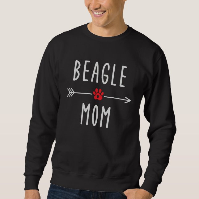 Beagle Mom  Womens Beagle Dog   Mom Sweatshirt (Front)