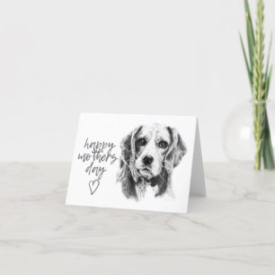 Beagle Mothers Day Card