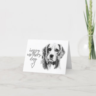 Beagle Mothers Day Card
