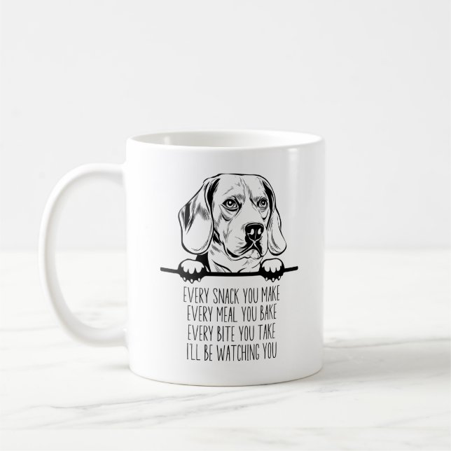 Beagle Mug, Beagle Gift, Beagle Mama Coffee Mug (Left)