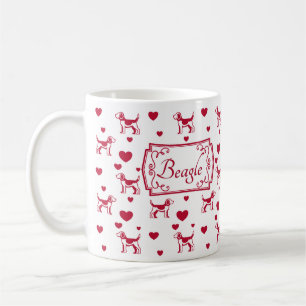 Beagle Mug With Hearts