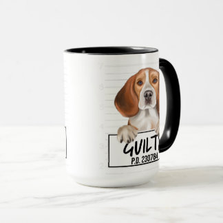 Beagle Mugshot Guilty Dog Mug