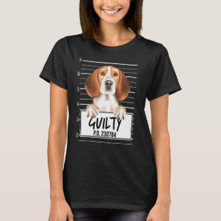 Beagle Mugshot Guilty Dog T-Shirt