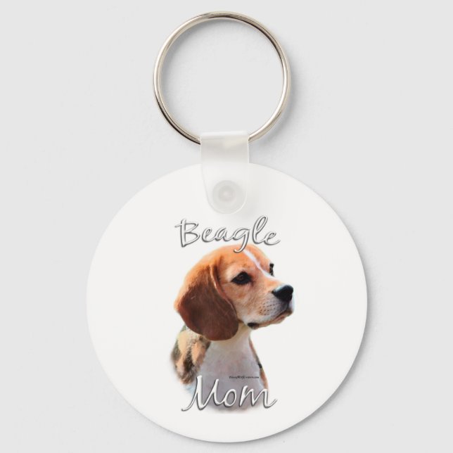 Beagle Mum 2 Key Ring (Front)