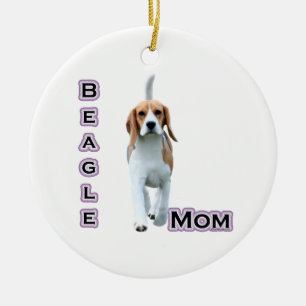 Beagle Mum 4 - Keychain Ceramic Ornament