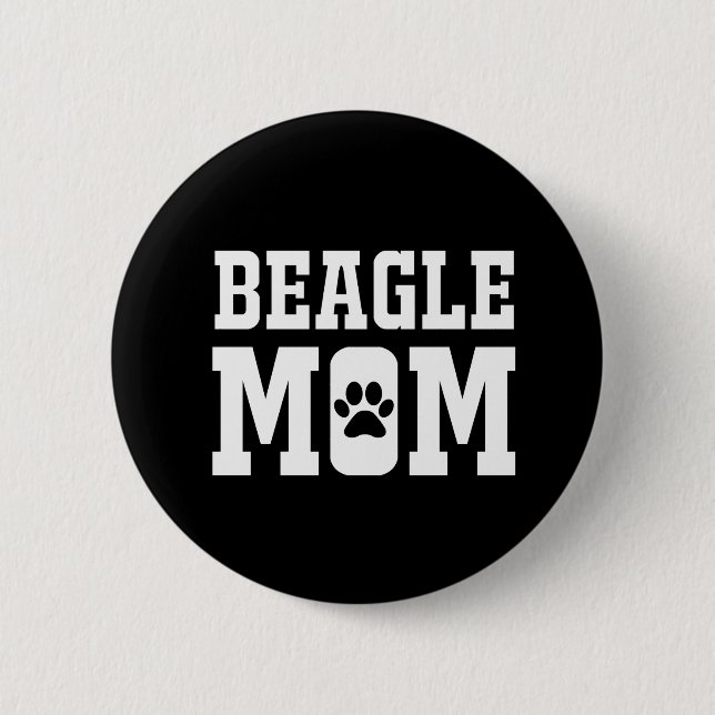 beagle mum 6 cm round badge (Front)