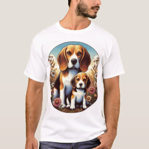 Beagle Mum and Pup 5000 2X T-Shirt
