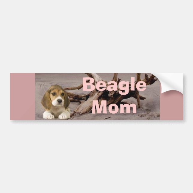 Beagle Mum Bumper Sticker (Front)