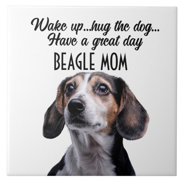 Beagle Mum Ceramic Tile (Front)