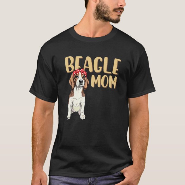Beagle Mum  Cute Dog Day Headbands For Women Men G T-Shirt (Front)