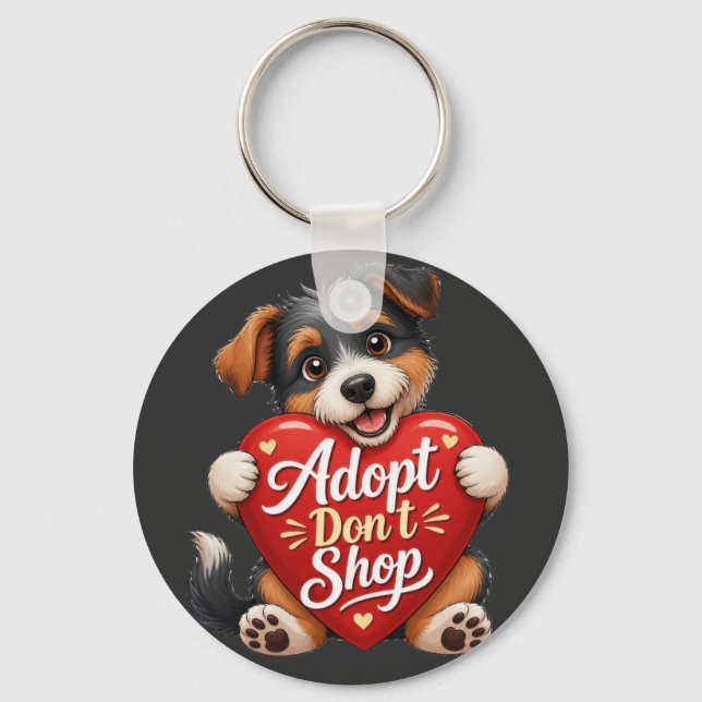 Beagle Mum Cute Dog Lover Design Key Ring (Front)