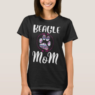 Beagle Mum Cute Paw Print Arrow Dog Owner T-Shirt