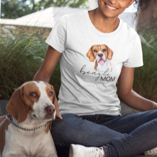 Beagle Mum Cute Watercolor Dog lover T-Shirt
