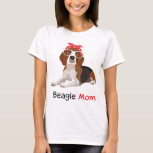 Beagle Mum Dog Bandanna Pet Lover Gift Womens Beag T-Shirt
