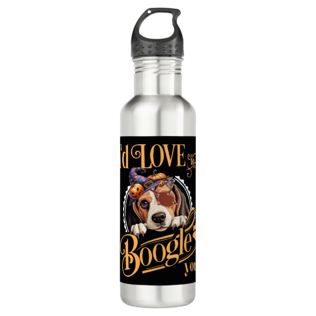 Beagle Mum Halloween Dog Lover 710 Ml Water Bottle (Front)