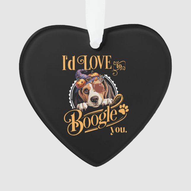 Beagle Mum Halloween Dog Lover Ornament (Front)