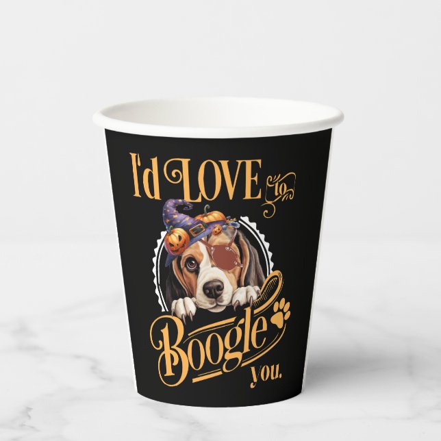 Beagle Mum Halloween Dog Lover Paper Cups (Front)