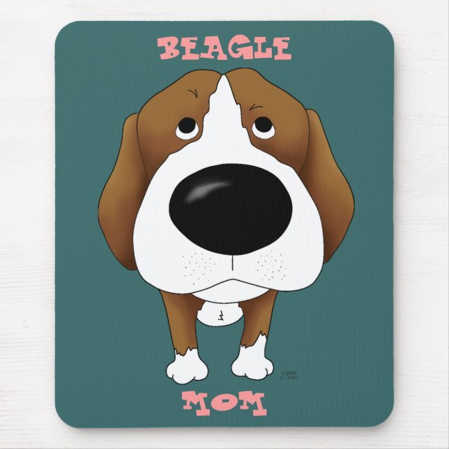 Beagle Mum Mousepad (Front)