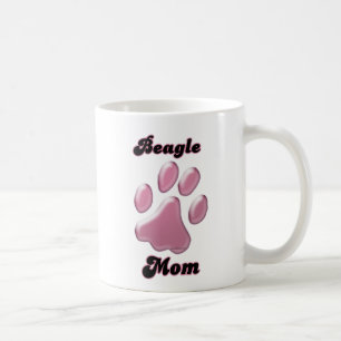 Beagle Mum Pink Pawprint Coffee Mug