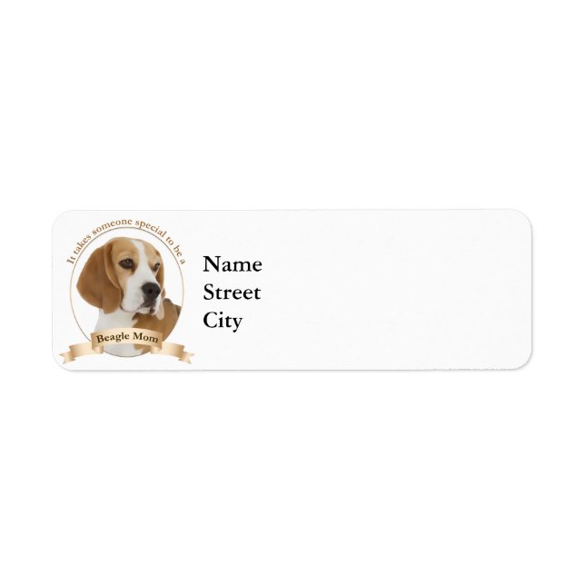 Beagle Mum Return Address Label (Front)