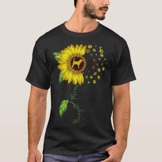 Beagle Mum Sunflower Beagle Lover Gifts Dog Mum Ma T-Shirt