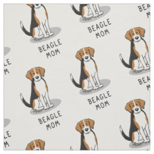 Beagle Mum (tri colour 3) Dog Cute Dog Mum Fabric