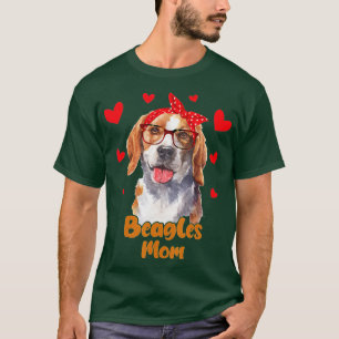 Beagle Mum Valentines Day Dog Mum Mother Day Gift T-Shirt