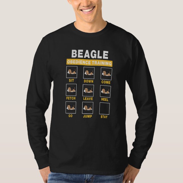 Beagle Obedience Training Dog Guide To Trainer Fun T-Shirt (Front)