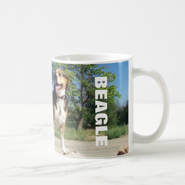Beagle On The Rocks - Cooper Beagle Coffee Mug (Right)