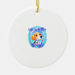 Beagle owner dog puppy mama beagle dog cute women ceramic ornament