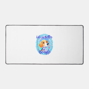 Beagle owner dog puppy mama beagle dog cute women desk mat