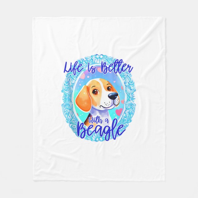 Beagle owner dog puppy mama beagle dog cute women  fleece blanket (Front)