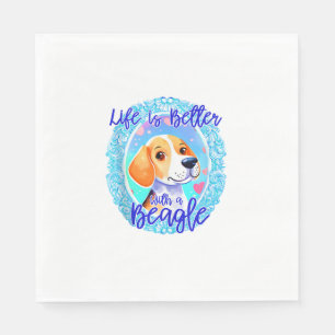 Beagle owner dog puppy mama beagle dog cute women napkin