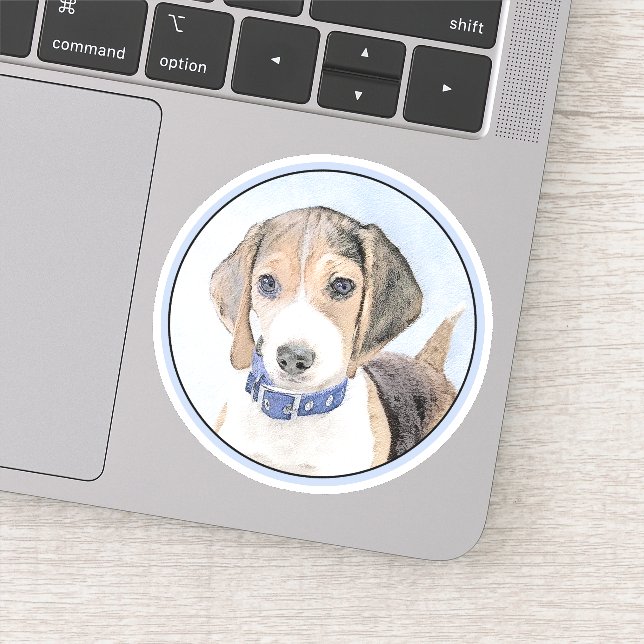 Beagle Painting - Cute Original Dog Art (Detail)