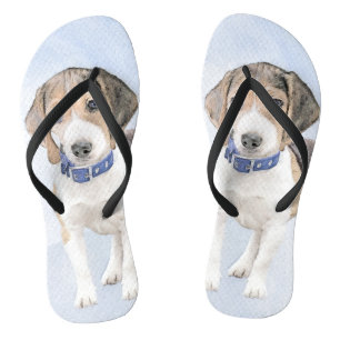 Beagle Painting - Cute Original Dog Art Thongs