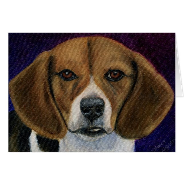 Beagle Painting - Dog Breed Art (Front Horizontal)