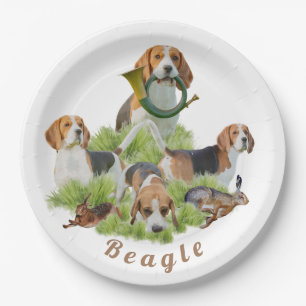 Beagle    paper plate