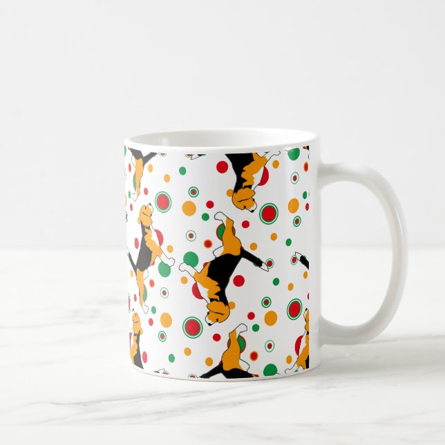 Beagle Pattern Coffee Mug (Right)