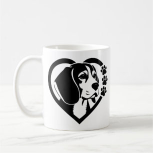 Beagle Paw Heart Coffee Mug