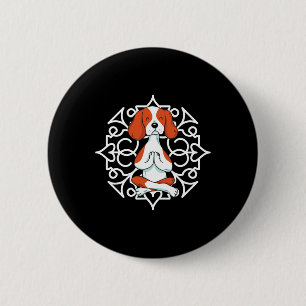 Beagle Paws Pet Dog Yoga Practitioner Meditate Inh 6 Cm Round Badge