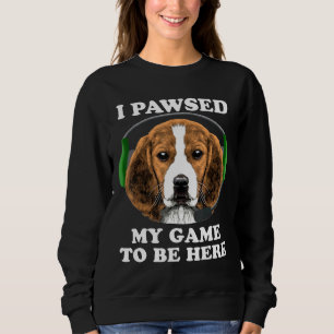 Beagle Pawsed My Game To Be Here Sweatshirt