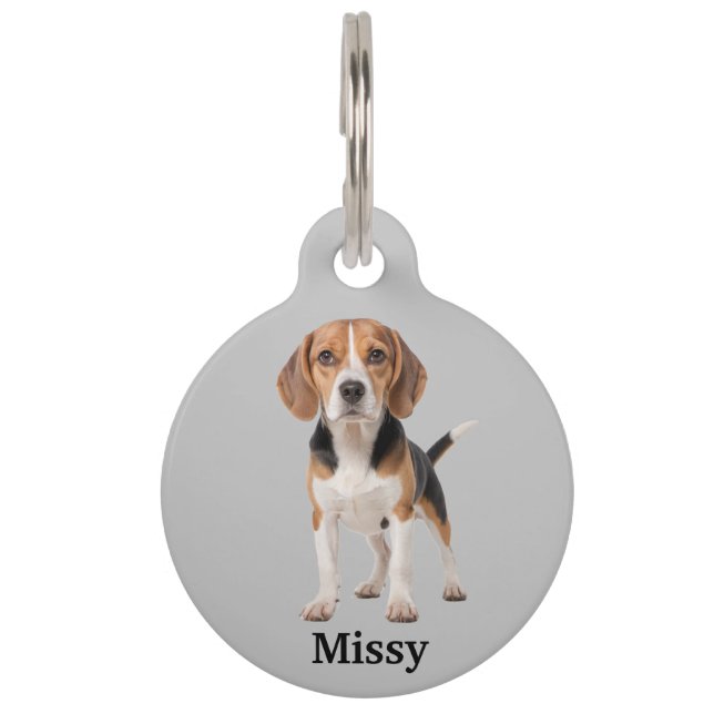 Beagle Personalise Pet Tag (Front)