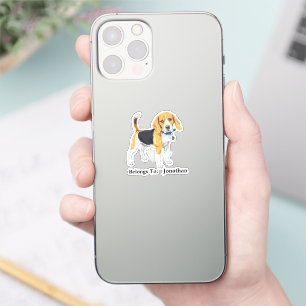 Beagle Personalised Custom Cut Sticker