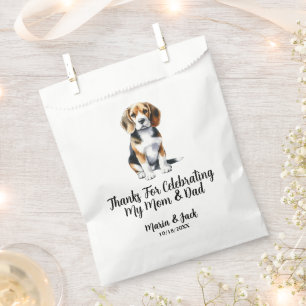 Beagle Personalised Pet Wedding Cocktail Favour Bag