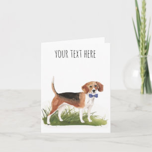 Beagle Personalized Text Greeting card