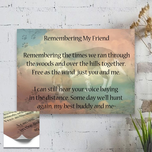 Beagle Pet Loss Poster (Creator Uploaded)